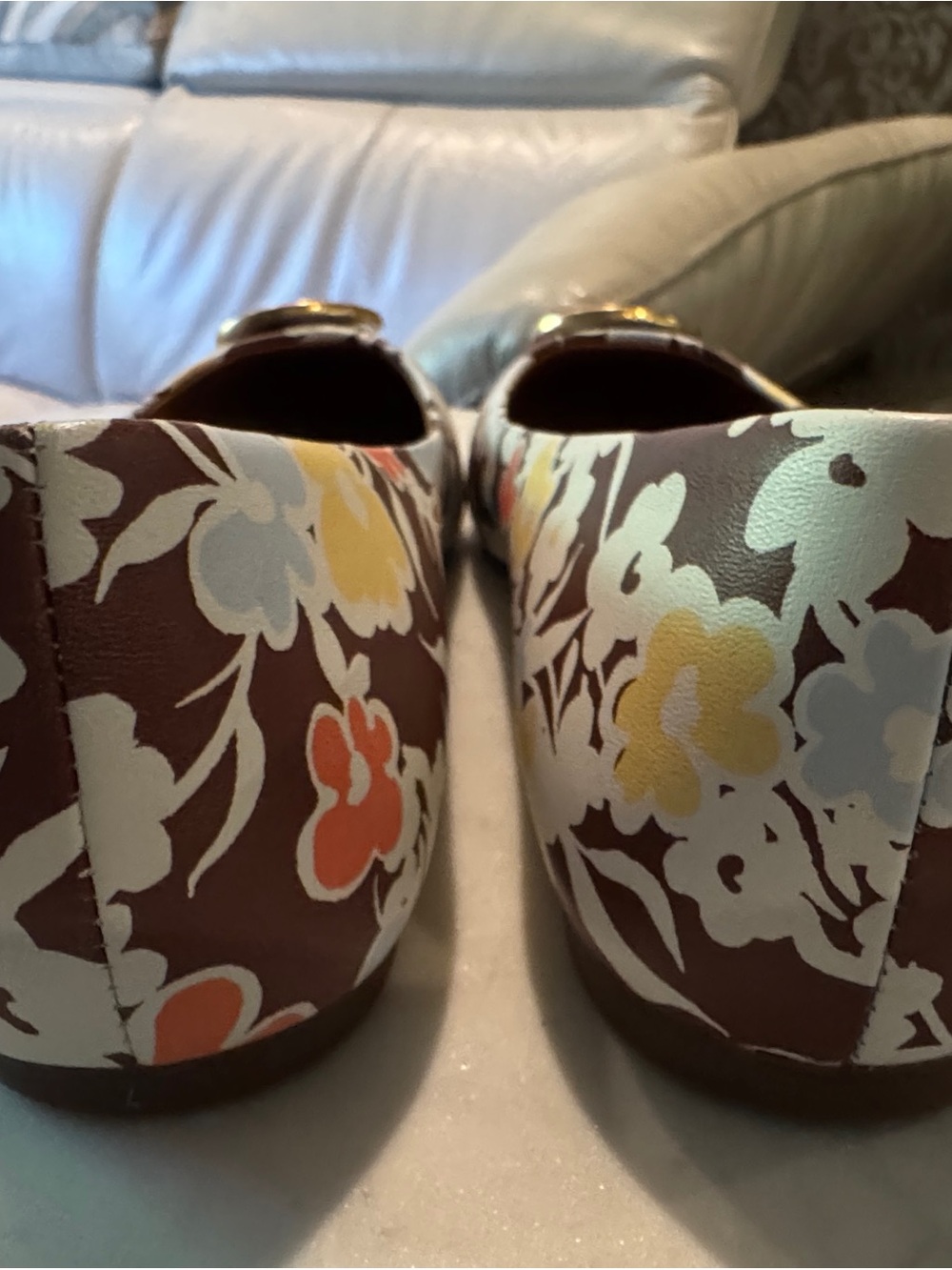Tory Burch Chelsea Cap-Toe Ballet Flats in a floral "Reverie" sz 7.5 - Picture 6 of 7